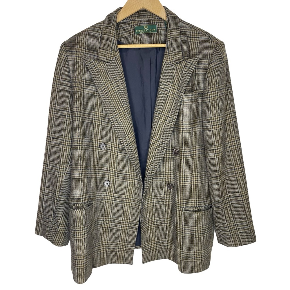 EMBASSY ROW WOMENS PURE NEW WOOL BLAZER SZE 14 HOUNDSOOTH